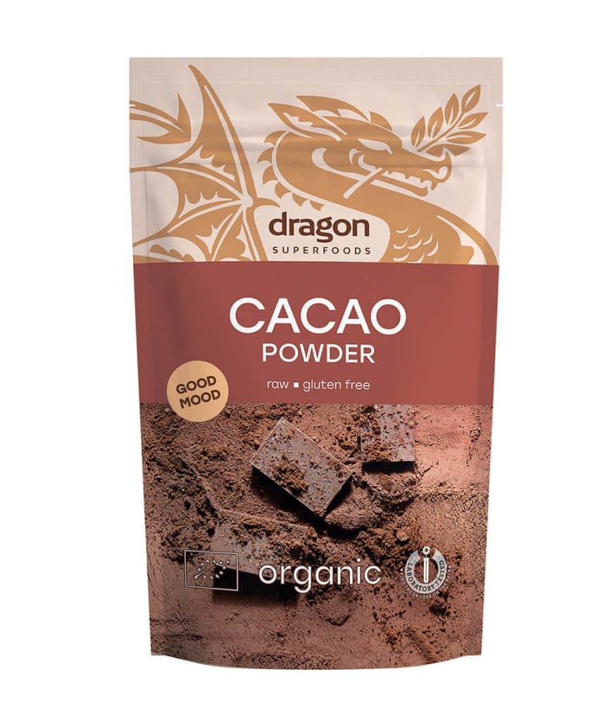 Bột cacao nguyên chất hữu cơ 200gr Dragon Superfoods