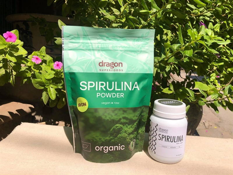 tảo xoắn Spirulina hữu cơ của Dragon Superfoods