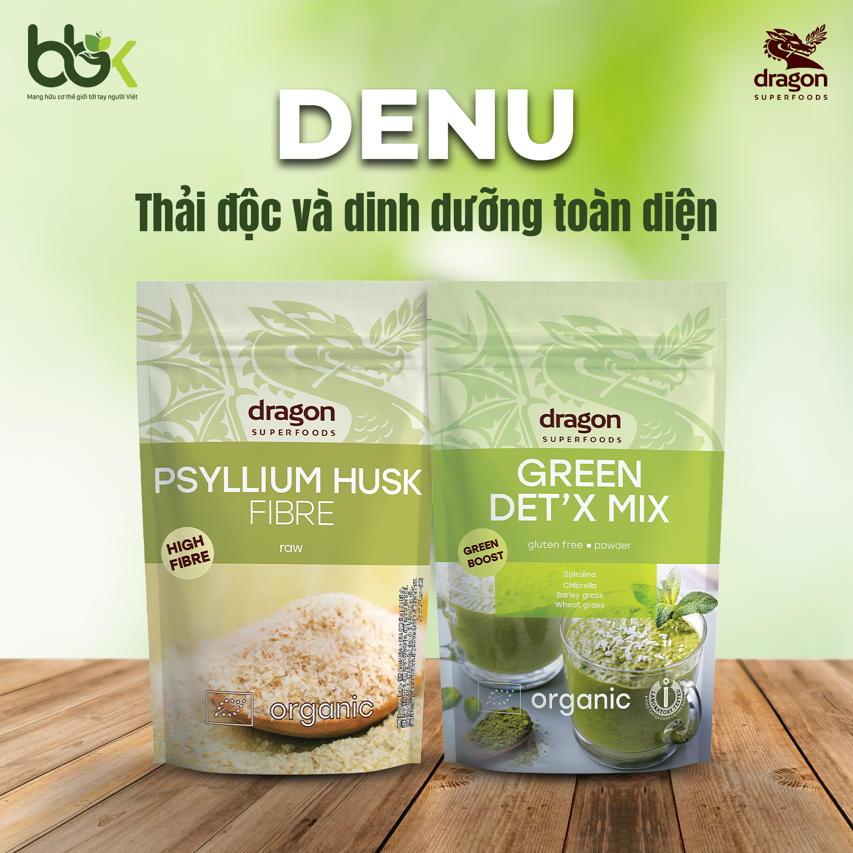 Combo DENU - Detox and Nutrition - Thải độc và dinh dưỡng thuần tự nhiên