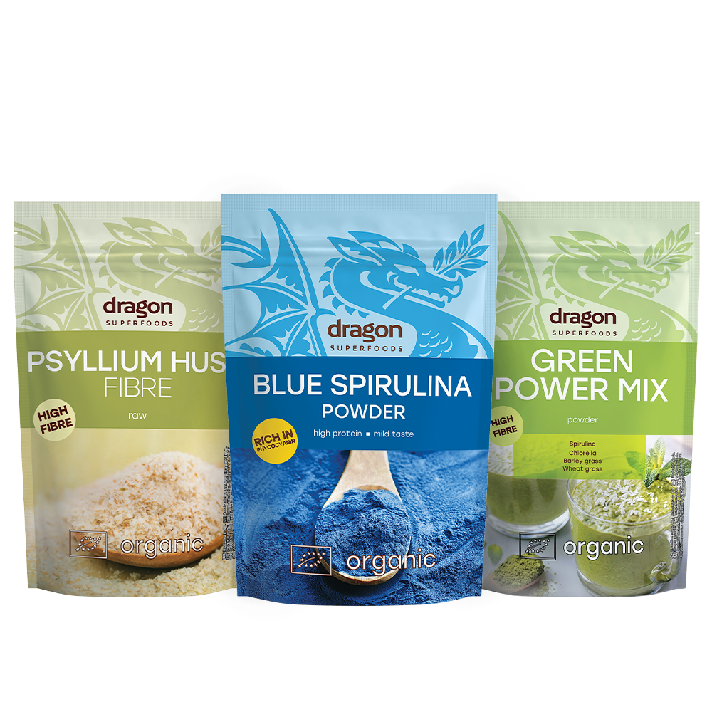 Psyllium Husk +Green Power Mix + Blue Spirulina
