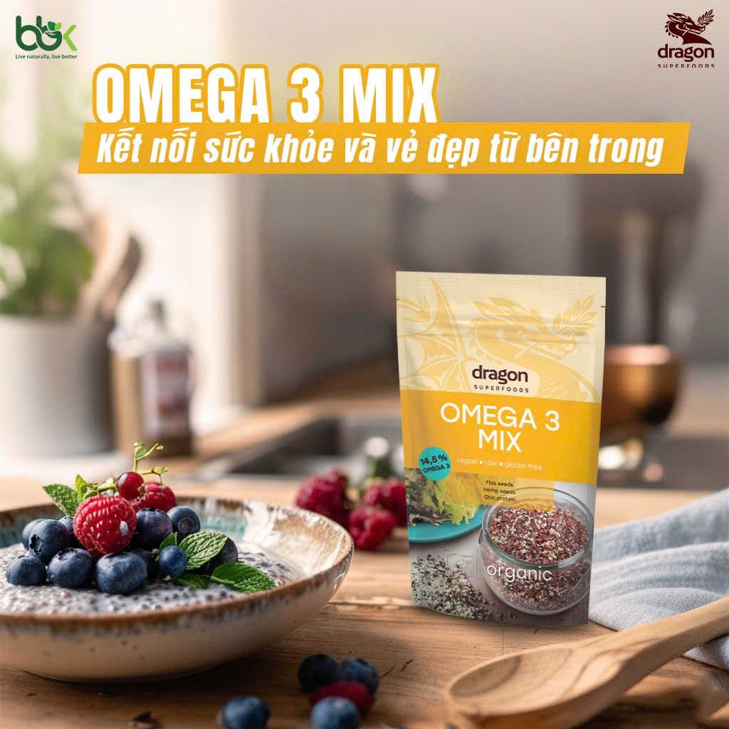 Omega 3 Mix Dragon Superfoods – lựa chọn xanh, tiện lợi và giàu dinh dưỡng