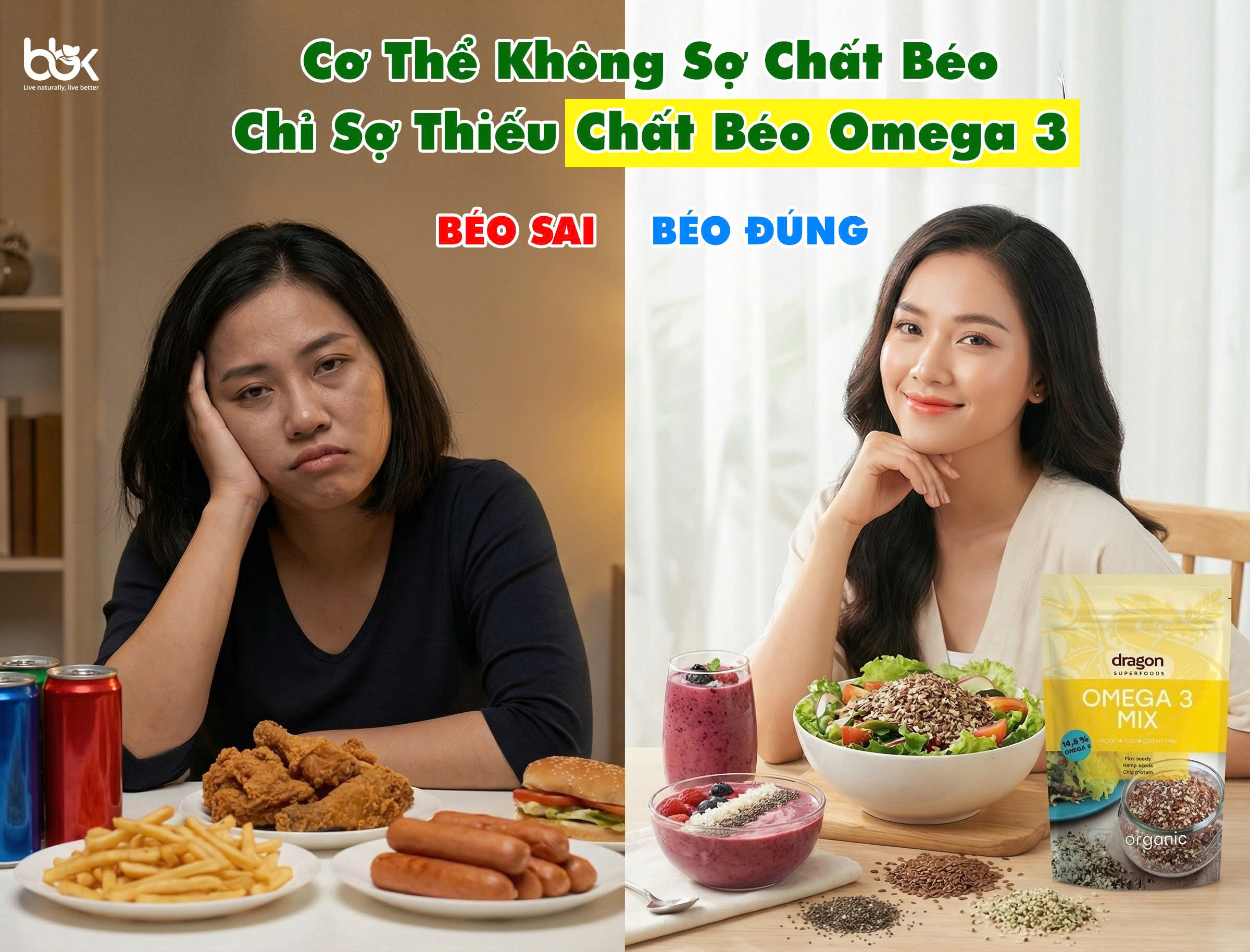 Cơ Thể Không Sợ Chất Béo – Chỉ Sợ Thiếu Omega 3