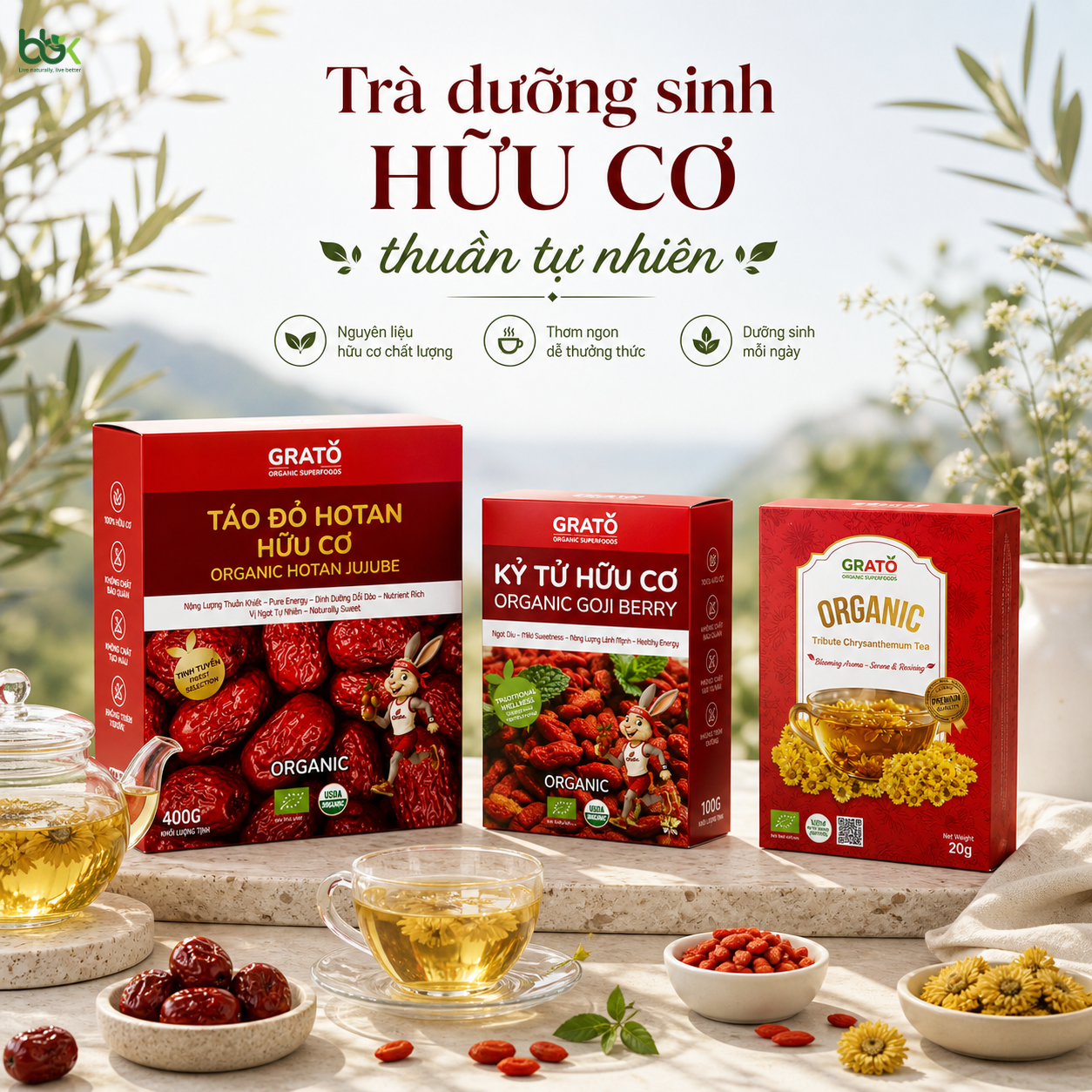 Trà Dưỡng Sinh Hữu Cơ Được Phụ Nữ 30+ Yêu Thích